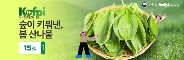 봄 산나물 기획전 우체국쇼핑 배너. 이미지 산림청.