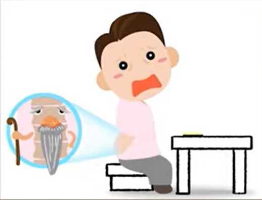 세월에 따라 허리도 나이를 먹어 노화한다. 사진 일지의 브레인TV 갈무리.