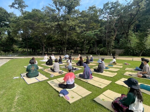 2023 사릉 명상 장면. 이미지 문화재청.