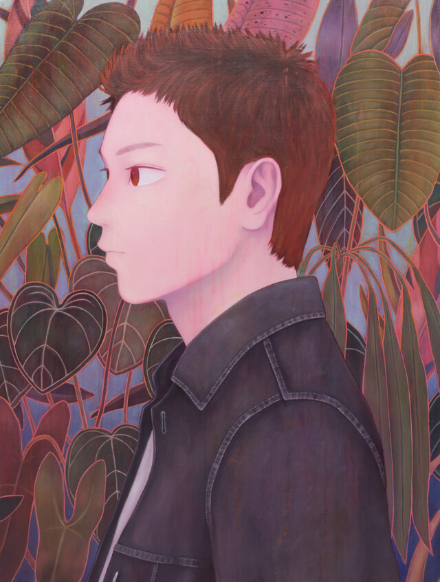 타츠히토 호리코시 Tatsuhito Horikoshi, Crossing Memories, 2024, acrylic and oil on canvas, 80.3 x 60.6 cm. 이미지 갤러리 조은