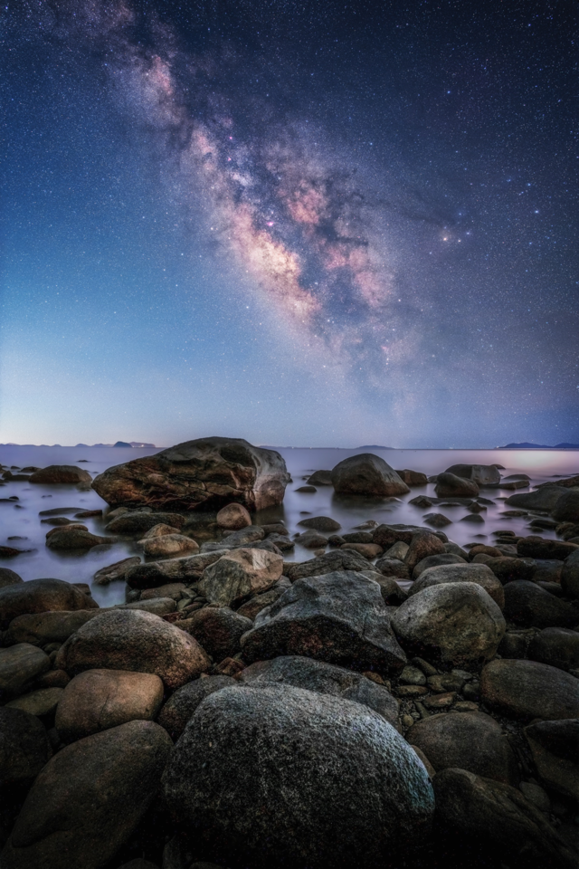 2023년 일반부문Ⅰ 다도해해상국립공원 '다도해 몽돌 은하수 풍경' (심성영 作). 사진 국립공원공단.