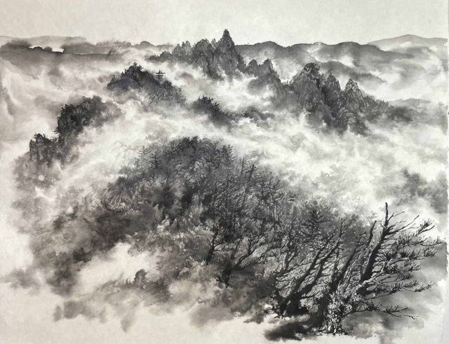 2023년 특별부문 동양화 우수상. 설악산국립공원 '공룡능선의 운해'(강인희 作). 사진 국립공원공단.