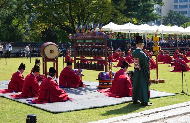 전승자 주관 종묘제례악(종묘제례보존회). 이미지 국가유산청.