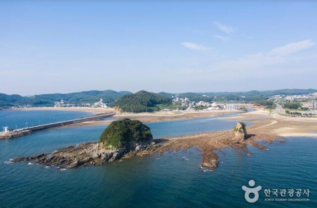 반려동물 동반가능한 충남 태안 꽃지해수욕장. 사진 한국관광공사.