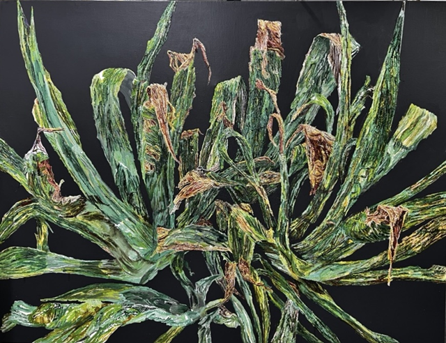 Locations of God - Once Clear, 2023, Mother of pearl, Oil on canvas, 112.1 × 145.5 cm. 이미지 금산갤러리