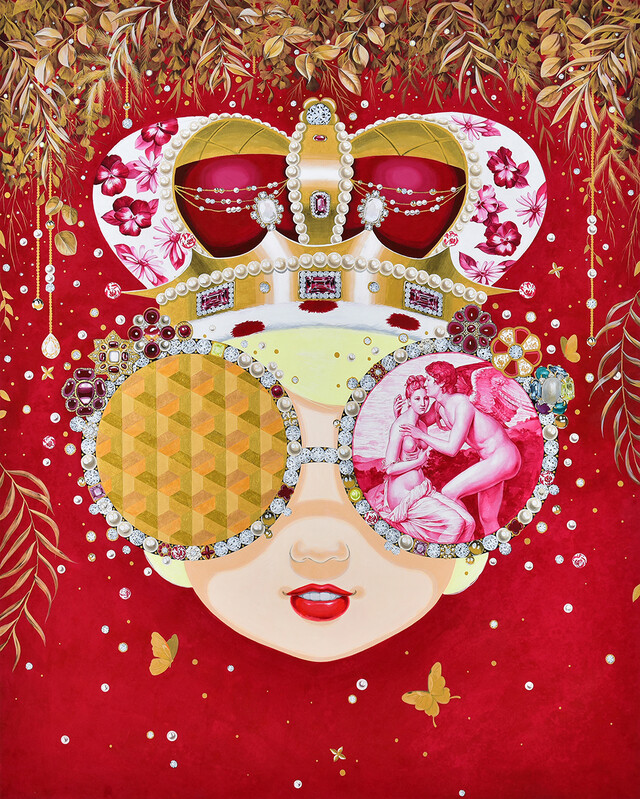 김지희Kim Jihee,  Eternal Golden,  2024, Colored on Korean paper, 162x130cm. 이미지 김지희