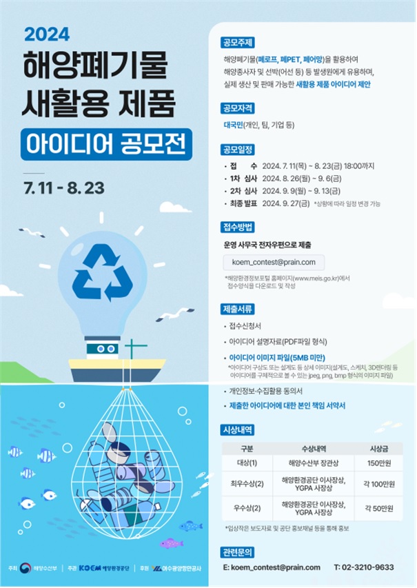 해양폐기물 새활용 아이디어 공모전 포스터. 이미지 해양수산부.