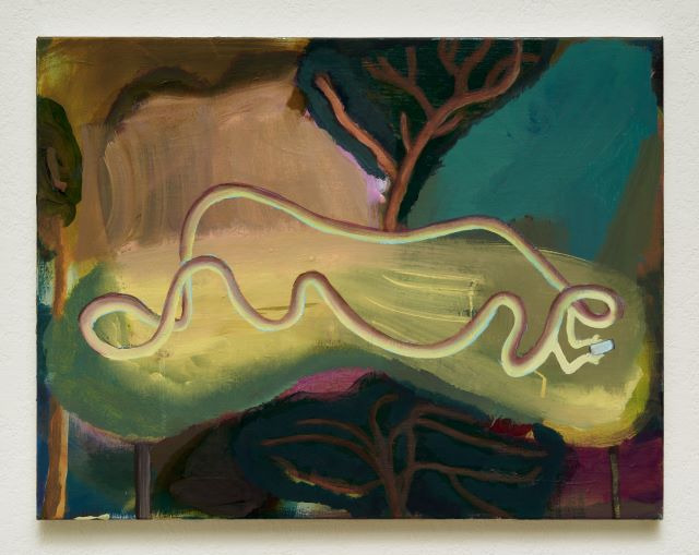 박다솜, 빈둥대기, 2024, Oil on canvas, 40.9 x 53 cm. 이미지 라흰갤러리