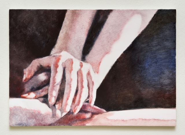 오하은, Moment_손, 2024, Oil on canvas, 53 x 63 cm. 이미지 라흰갤러리