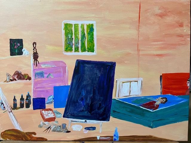 유규 作, 《나의 영화로운 작업실, My Studio》“컨테이너 작업실에서 캔버스 속 나의 세계를 창조할 때 빚어지는 영화로운 순간들.” 이미지 무경계 예술살롱