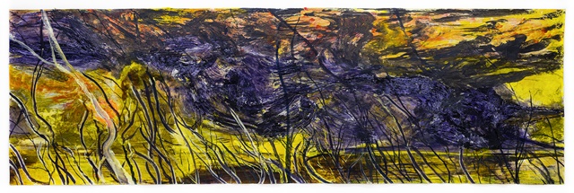 심현희, 생의 한가운데에서, 2024, 캔버스천에 아크릴, 144X440cm. 이미지 영은미술관