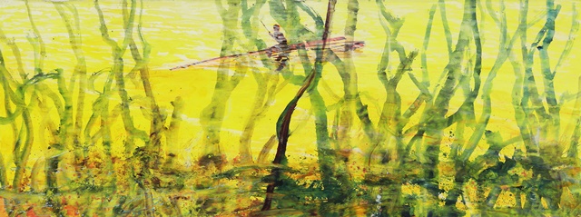 심현희, 생의 한가운데_나에게로, 2024, 캔버스에 아크릴, 174X460cm. 이미지 영은미술관