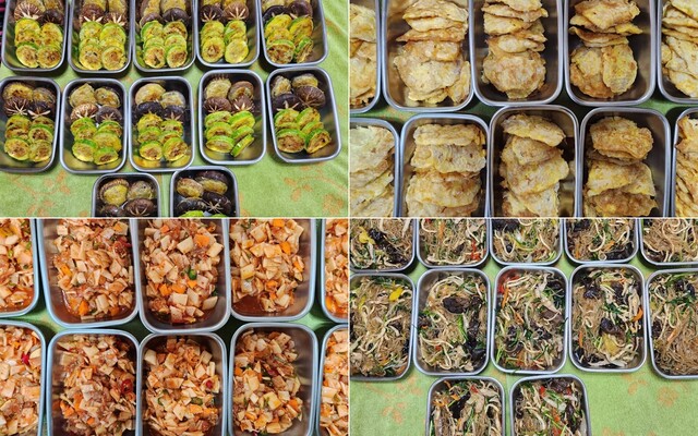 장애어르신과 취약계층 25세대에 전달된 추석 명절음식. 사진 지구시민연합.