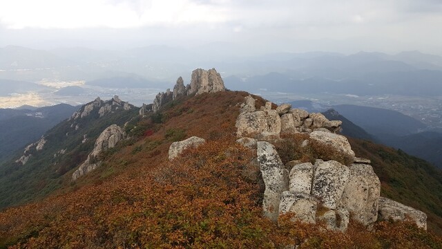 천관산 정상부 기암괴석. 이미지 산림청.