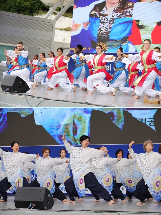 지난해 열린 제10회 국제국학기공대회 경연모습. 사진 대한국학기공협회.