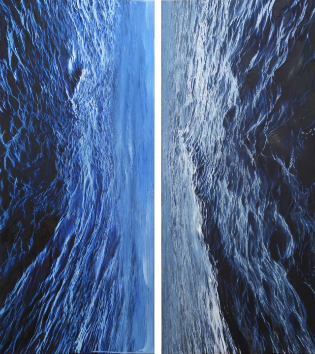 Cast a spell, 2024, Oil on canvas, 188 × 82.3 cm (each). 이미지 금산갤러리