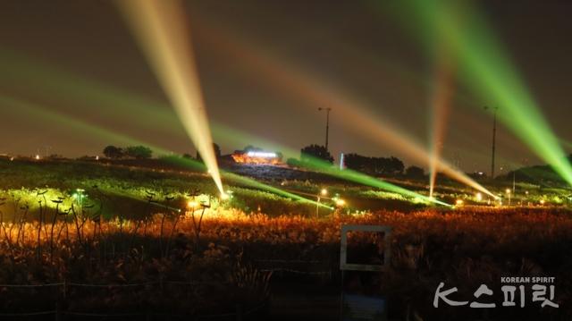 축제기간인 19일부터 25일뿐 아니라 26일과 27일 주말에도 열리는 억새바람 불빛공연. 사진 서울시