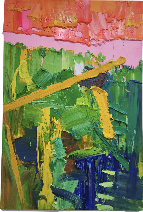 정재철, Middle ground, 2024, oil on canvas, 194x130cm (120F). 이미지 갤러리박영