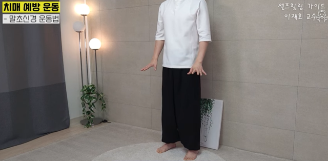 말초신경 강화운동 동작 3. 사진 일지의 브레인TV 갈무리.