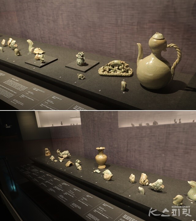 고려가 몽골 침입에 대항해 수도를 개성에서 강도(현재 인천광역시 강화도)로 천도했던 '강도'시기 청자들. 사진 강나리 기자.