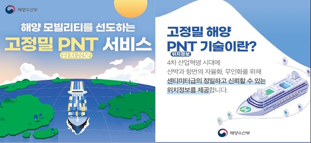 해양 고정밀 위치정보서비스 설명자료. 이미지 해수부.