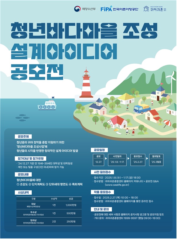 청년바다마을 설계 공모전’ 포스터. 이미지 해양수산부.