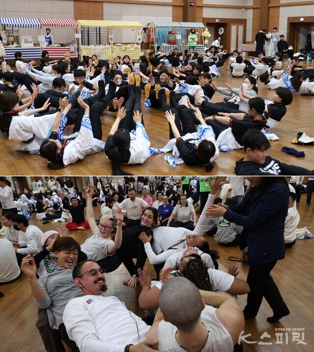 도이 미치코 씨는 페스타 중 여러 국가 청년들이 팀워크를 이루어 미션을 해내는 브레인스포츠 게임을 가장 즐거운 프로그램으로 손꼽았다. 사진 강나리 기자.