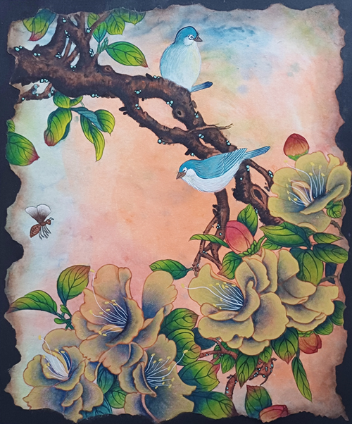 이순남, 황금꽃의 만개를 기다리며, 38ⅹ45.4cm, 이미지 갤러리5