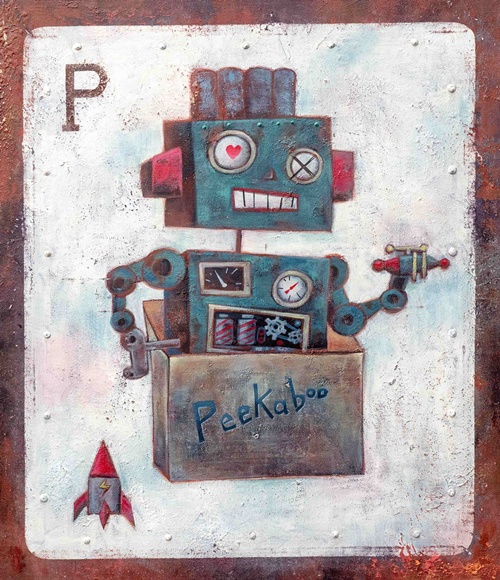 Adult Block P, 2023, Acrylic on canvas, 28.5 x 23.8 in (72.7 x 60.6 cm). 이미지 작업실