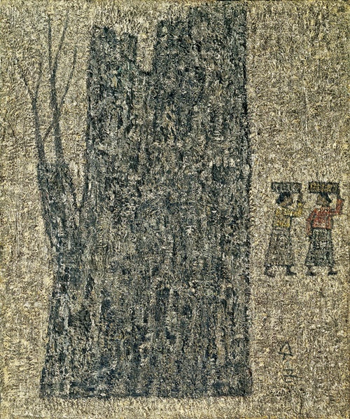 고목과 여인, 캔버스에 유채, 45x38, 1960년대. 이미지 제공 P&C 토탈갤러리