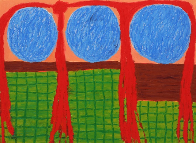 날씨의 모양, 2024, Oil on wood, 53×72.7cm. 이미지 갤러리SP