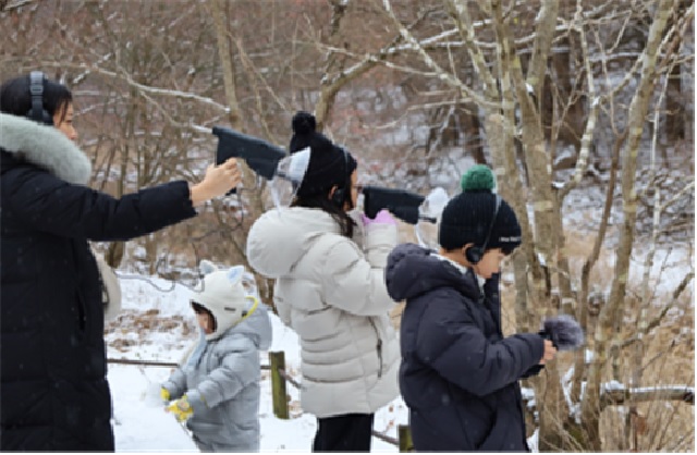‘소리로 자연을 그린(Green)다’ 장면. 이미지 국립공원공단.