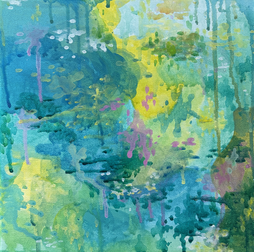 해우, 流의 초상, 2025, Acrylic on canvas, 24.3×24.3 cm. 이미지 갤러리5