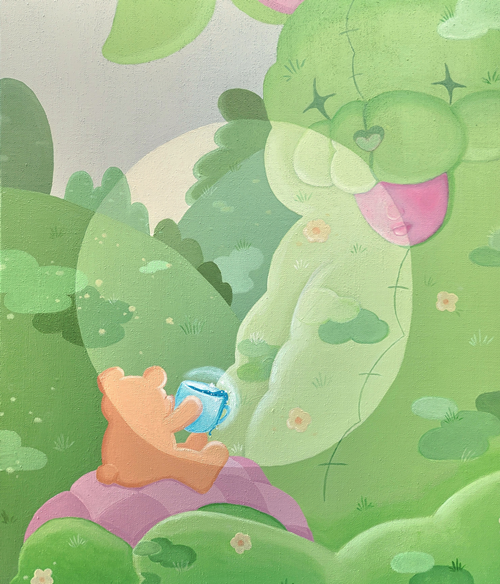 박서영, Wanna Have a Cup of Starry Night, 2025, Acrylic on canvas, 45.5 x 53.0cm. 이미지 갤러리5