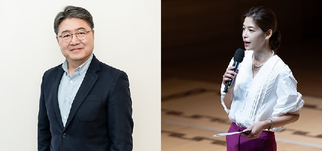 김응빈 교수와 다담지기 황수경. 이미지 국립국악원.