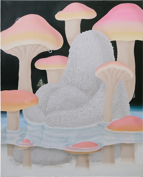 Yeti waiting, 2025, Acrylic on canvas, 100 x 80cm, Courtesy of SEOJUNG ART and the artist