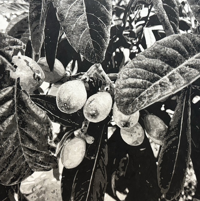 유병록, Recorded, 2025, 순지에 수묵, 91cm 정방. 이미지 TYA갤러리