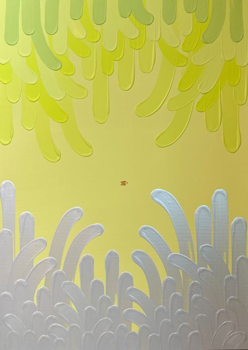 경배 - glory, 2023,  Acrylic on canvas, 65.1x91.0cm. 이미지 갤러리나우