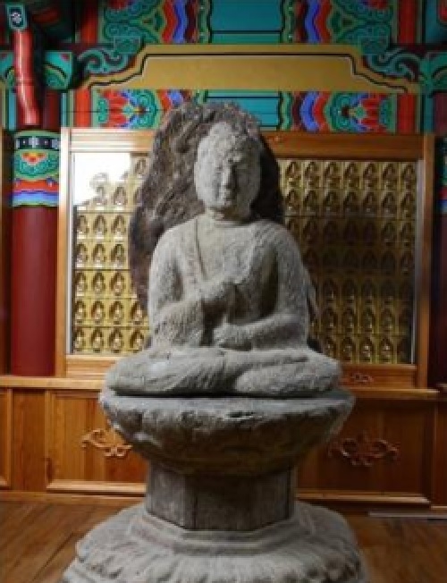 산청 석남암사지 석조비로자나불좌상. 이미지 국가유산청.