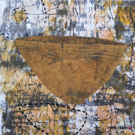 김현숙, 토 기, 2025, 장지에 분채, 68x68cm. 이미지 창작공동체우리