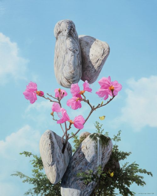 박정용, 키스, 2025, oil on canvas, 90.9×72.7cm. 이미지 슈페리어갤러리