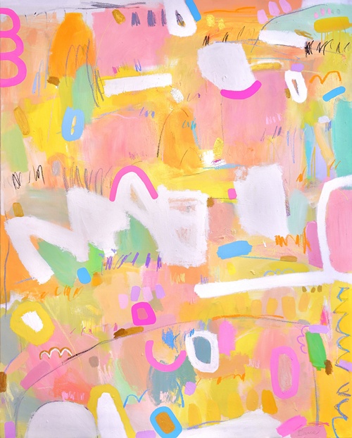 전다래,  순수, 2021, Mixed media on canvas, 130.3cm x 162.2cm. 이미지 갤러리AN