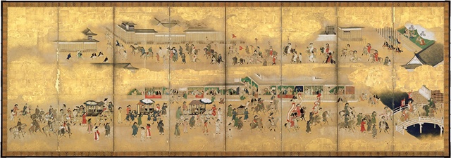 조선통신사환대도(右隻), 센뉴지泉涌寺 복사. 이미지 서울역사박물관