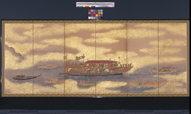 조선통신사어누선도병풍, 오사카역사박물관 복사. 이미지 서울역사박물관