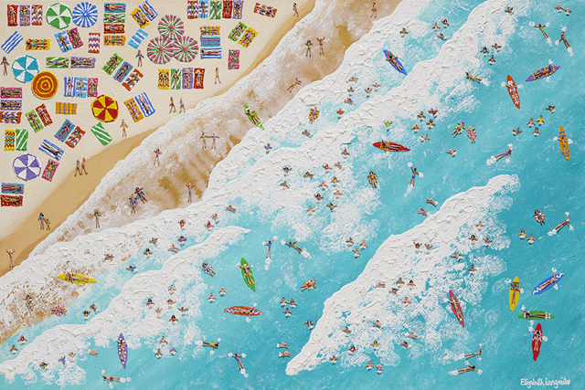 Let's Have Fun지금 이 순간을 즐기자, 2024, Mixed Media On Canvas, 101 x 152 cm.  ©ElizabethLangreiter, 제공 (주)디커뮤니케이션