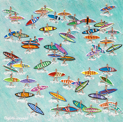 Surfing USA서핑 USA, 2025, Giclée, 76 x 76 cm. ©ElizabethLangreiter, 제공 (주)디커뮤니케이션