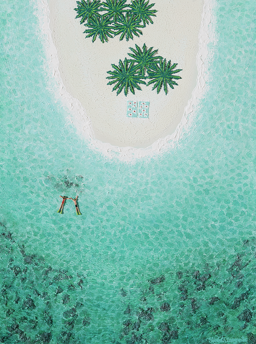 Hand in Hand손을 잡고, 2025, Mixed Media On Canvas, 100 x 76 cm, ©ElizabethLangreiter, 제공 (주)디커뮤니케이션