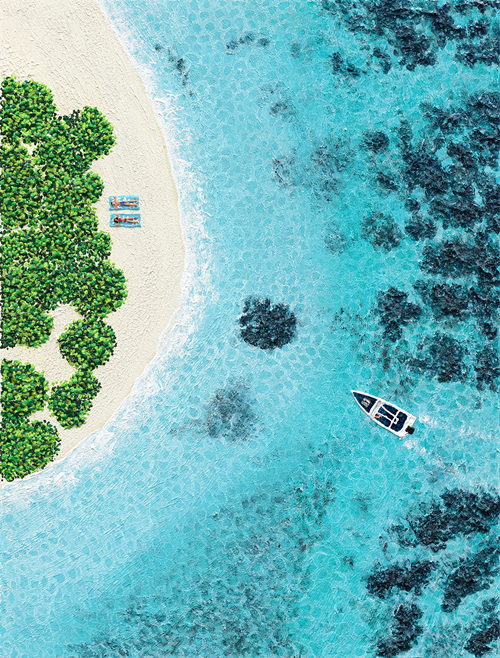 The champagne has arrived파티가 시작되는 소리, 2025, Giclée, 100 x 77 cm, ©ElizabethLangreiter, 제공 (주)디커뮤니케이션