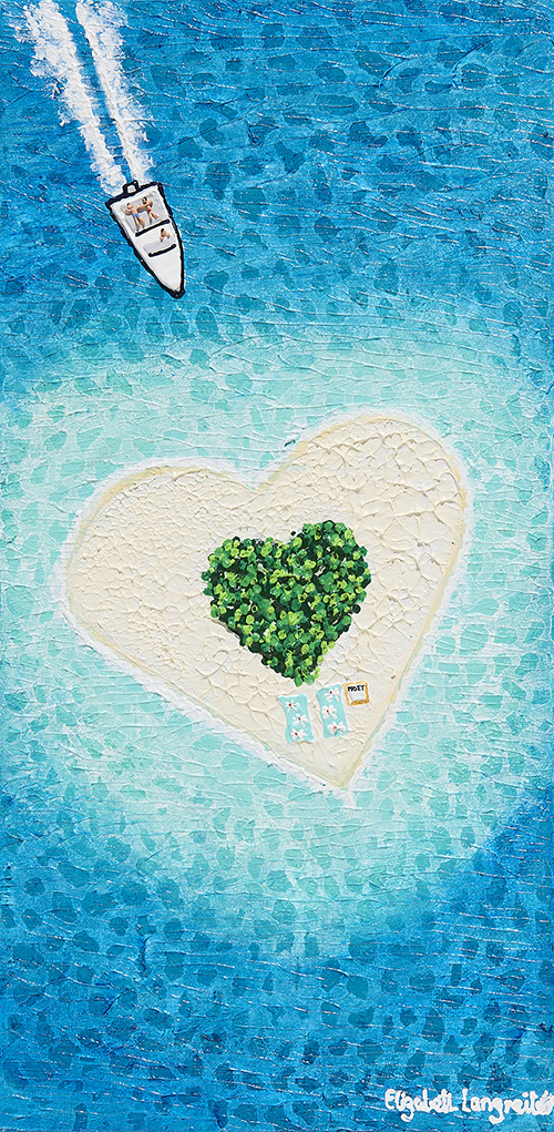 This is Where I want to Take You이곳에 너를 데려오고 싶어, 2025, Mixed Media On Canvas, 60 x 30 cm, ©ElizabethLangreiter, 제공 (주)디커뮤니케이션