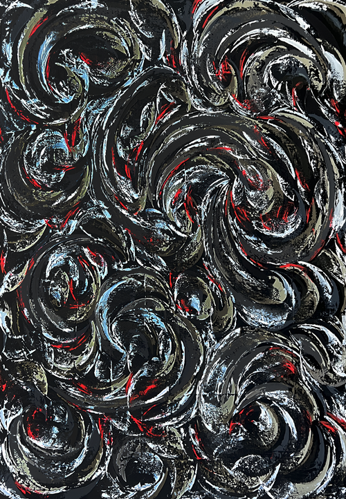 김도훈, Camouflage 123, 2025, Acrylic on canvas, 193.9 × 130.3 cm. 이미지 금산갤러리